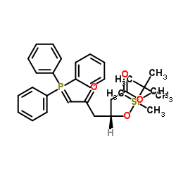 Methyl (3R)-3-(tert-butyldimethylsilyloxy)-5-oxo-6-triphenylphosphoranylidenehexanoate_147118-35-2