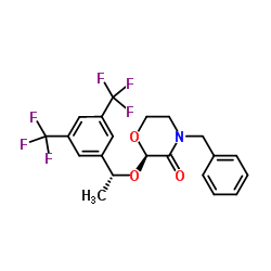 (2R)-4-benzyl-2-[(1R)-1-[3,5-bis(trifluoromethyl)phenyl]ethoxy]morpholin-3-one_287930-75-0