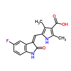 5-((Z)-(5-Fluoro-2-oxoindolin-3-ylidene)methyl)-2,4-dimethyl-1H-pyrrole-3-carboxylic acid_356068-93-4