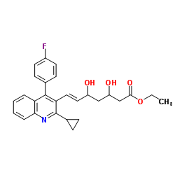 Ethyl (E)-3,5-dihydroxy-7-[2-cyclopropyl-4-(4-fluorophenyl)-3-quinolinyl]-hept-6-enoate_172336-32-2