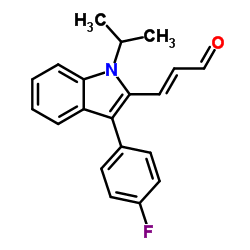 (E)-3-(3-(4-Fluorophenyl)-1-isopropyl-1H-indol-2-yl)acrylaldehyde_93957-50-7