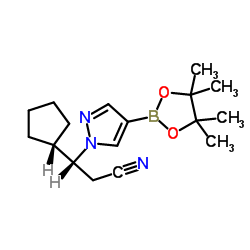(R)-3-Cyclopentyl-3-(4-(4,4,5,5-tetramethyl-1,3,2-dioxaborolan-2-yl)-1H-pyrazol-1-yl)propanenitrile_1146629-84-6
