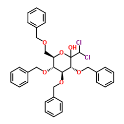 (3R,4S,5R,6R)-2-(dichloromethyl)-3,4,5-tris(phenylmethoxy)-6-(phenylmethoxymethyl)oxan-2-ol_140658-50-0