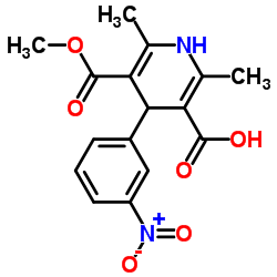 5-(Methoxycarbonyl)-2,6-dimethyl-4-(3-nitrophenyl)-1,4-dihydropyridine-3-carboxylic acid_74936-72-4