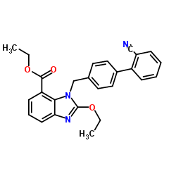 Ethyl 1-((2'-cyano-[1,1'-biphenyl]-4-yl)methyl)-2-ethoxy-1H-benzo[d]imidazole-7-carboxylate_139481-41-7