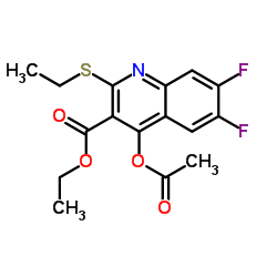 Ethyl 4-acetoxy-2-(ethylthio)-6,7-difluoroquinoline-3-carboxylate_154330-68-4