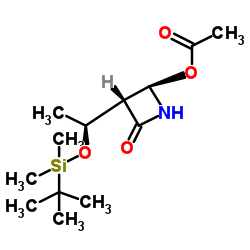 (3S,4R)-4-Acetoxy-3-[(R)-1-(tert-butyldimethylsilyloxy)ethyl]azetidin-2-one_76855-69-1
