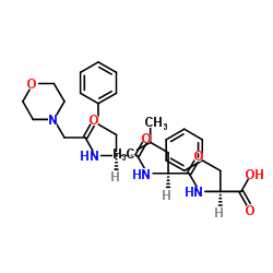 (S)-2-((S)-4-methyl-2-((S)-2-(2-morpholinoacetamido)-4-phenylbutanamido)pentanamido)-3-phenyipropanoic acid_868540-16-3