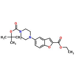 tert-butyl 4-(2-ethoxycarbonyl-1-benzofuran-5-yl)piperazine-1-carboxylate_183288-43-9