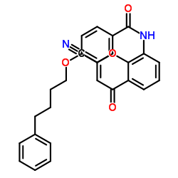 N-(2-cyano-4-oxochromen-8-yl)-4-(4-phenylbutoxy)benzamide_136450-11-8