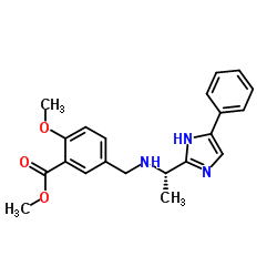 2-methoxy-5-((((1S)-1-(4-phenyl-4,5-dihydro-1H-imidazol-2-yl)ethyl)amino)methyl)benzoic acid_1391712-57-4