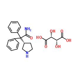 (S)-2,2-Diphenyl-2-(pyrrolidin-3-yl)acetamide (2R,3R)-2,3-dihydroxysuccinate_134002-26-9