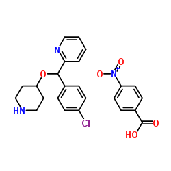 2-[(4-chlorophenyl)-piperidin-4-yloxymethyl]pyridine,4-nitrobenzoic acid_161558-45-8