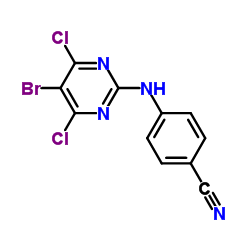 4-[(5-bromo-4,6-dichloropyrimidin-2-yl)amino]benzonitrile_269055-75-6