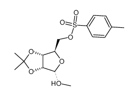 ((3aR,4R,6aR)-6-methoxy-2,2-dimethyltetrahydrofuro[3,4-d][1,3]dioxol-4-yl)methyl 4-methylbenzenesulfonate_13007-50-6