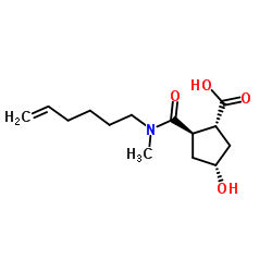 (1R,2R,4R)-2-(hex-5-en-1-yl(methyl)carbamoyl)-4-hydroxycyclopentane carboxylic acid_922727-92-2
