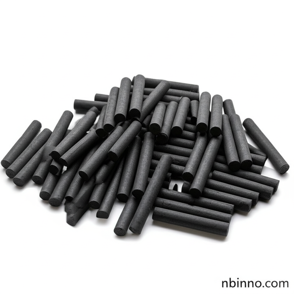 Acid Wash Impregnated NaOH Coal Pellet Columnar Activated Carbon