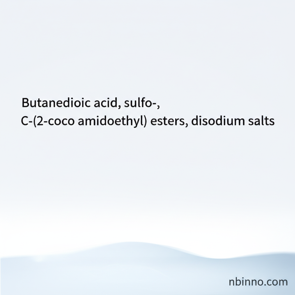 Butanedioic acid, sulfo-, C-(2-coco amidoethyl) esters, disodium salts
